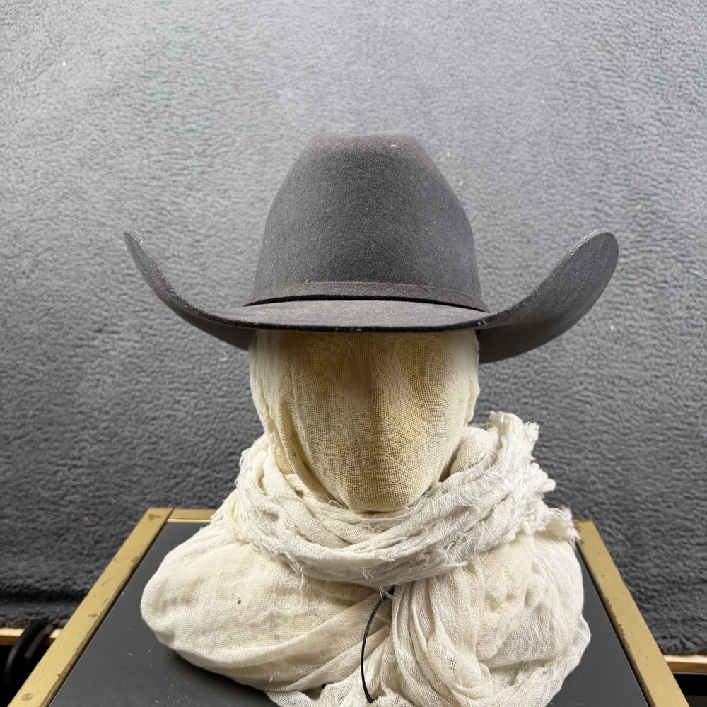 Stetson San Angelo 4X Wool Cowboy Hat Gray Size 7 1/8 Made in USA